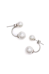 Hazel Blues® |  Double Pearl Stud Earrings