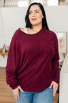 Hazel Blues® |  Drive Downtown Dolman Sleeve Top in Wine