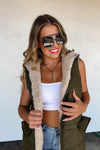 PREORDER: Reversible Sherpa Puffer Vest