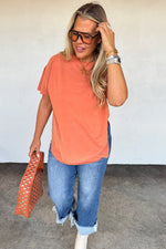 Hazel Blues® |  PREORDER: Joey Washed Cotton Boyfriend Tee Fall Colors