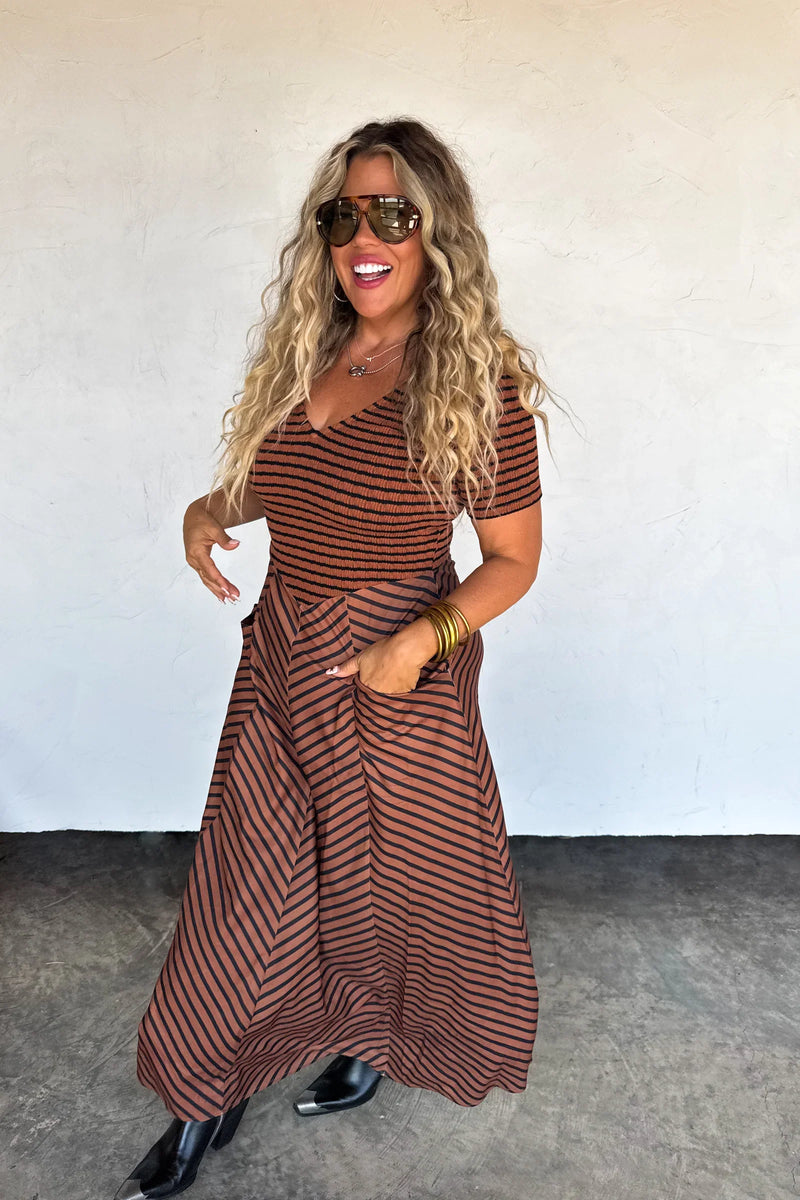 Hazel Blues® |  PREORDER: Calista Stripe Dress