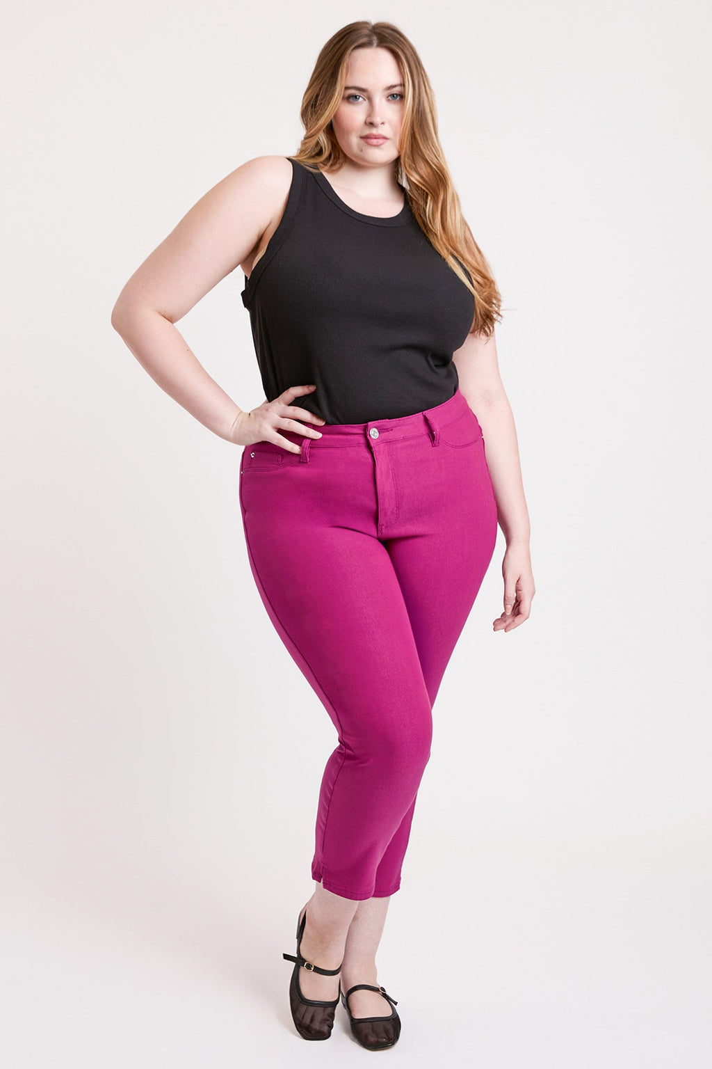 High-Rise Hyperstretch Cropped Straight Pants