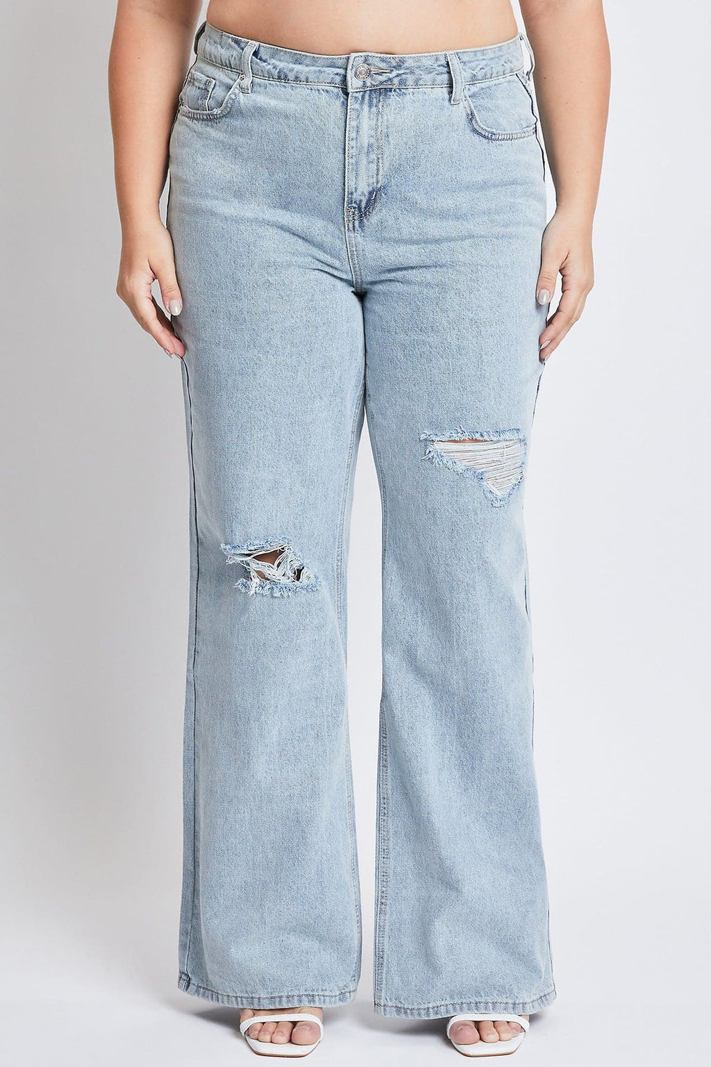 Plus High Rise Relaxed Wide Leg Jeans