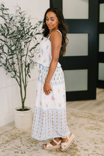 Hazel Blues® |  Eager Anticipation Mixed Print Midi Dress