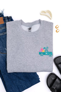 Embroidered Easter Truck Sweatshirt