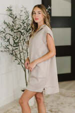 Hazel Blues® |  Easy Hustle High Neck Dress in Ash Mocha