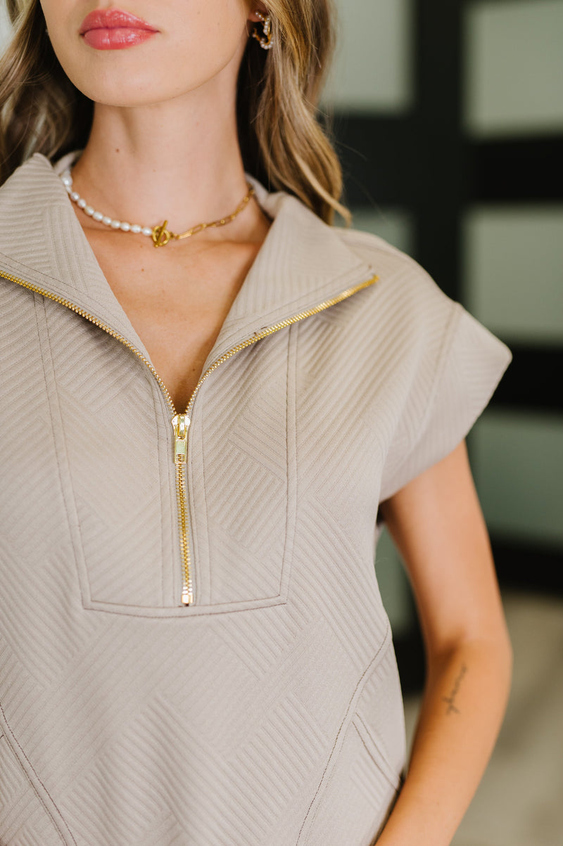 Hazel Blues® |  Easy Hustle High Neck Dress in Ash Mocha