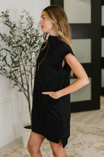 Hazel Blues® |  Easy Hustle High Neck Dress in Black