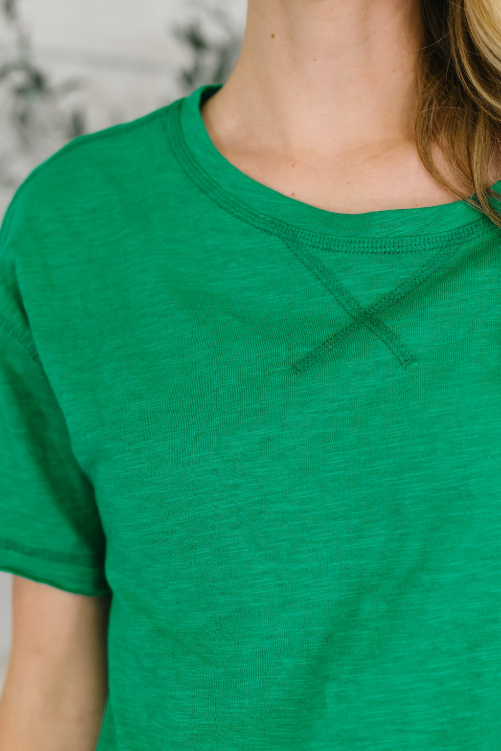 Effortless Edit Boxy Tee in Kelly Green
