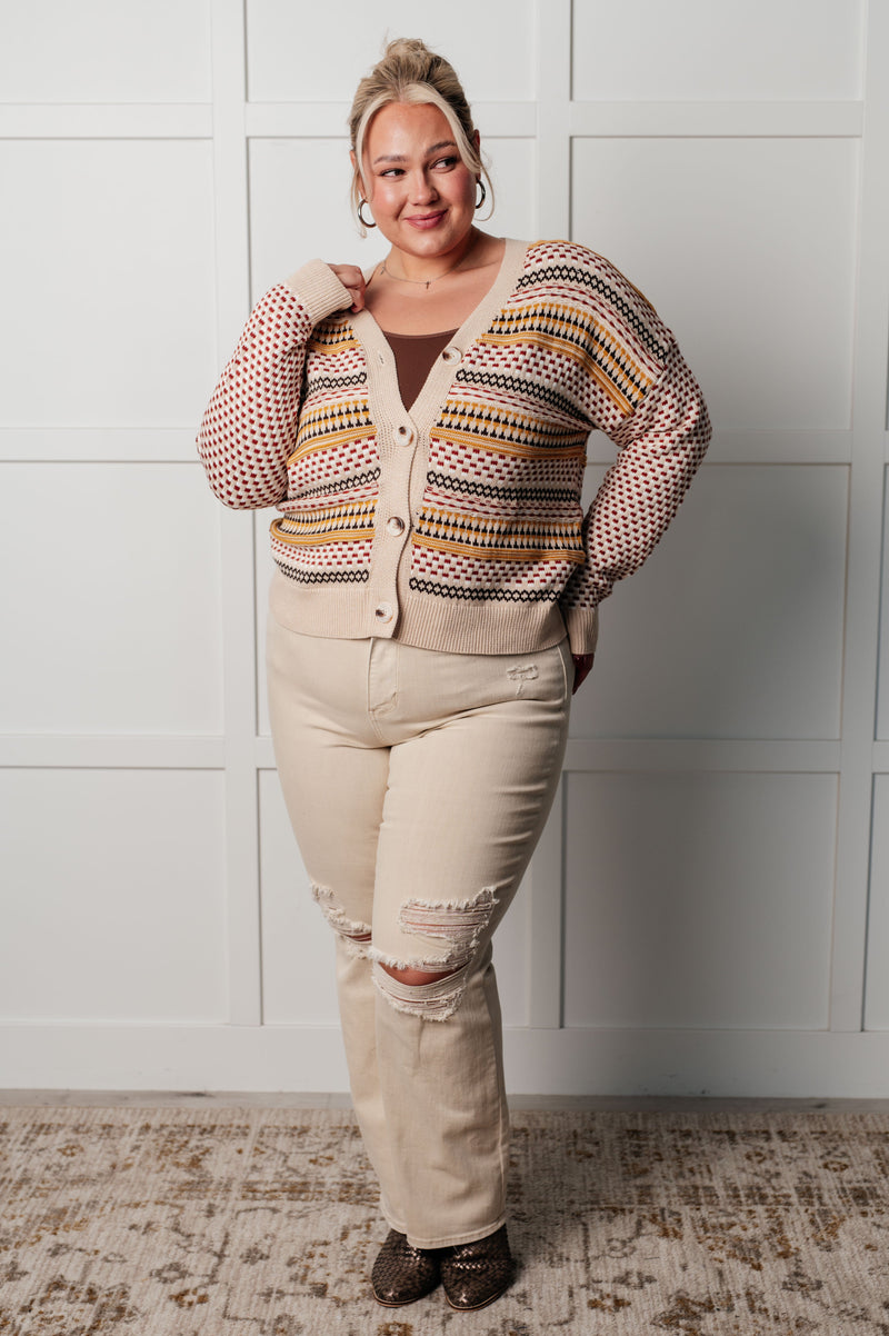 Hazel Blues® |  Effortless Elements Striped Cardigan