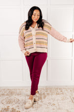 Hazel Blues® |  Effortless Elements Striped Cardigan