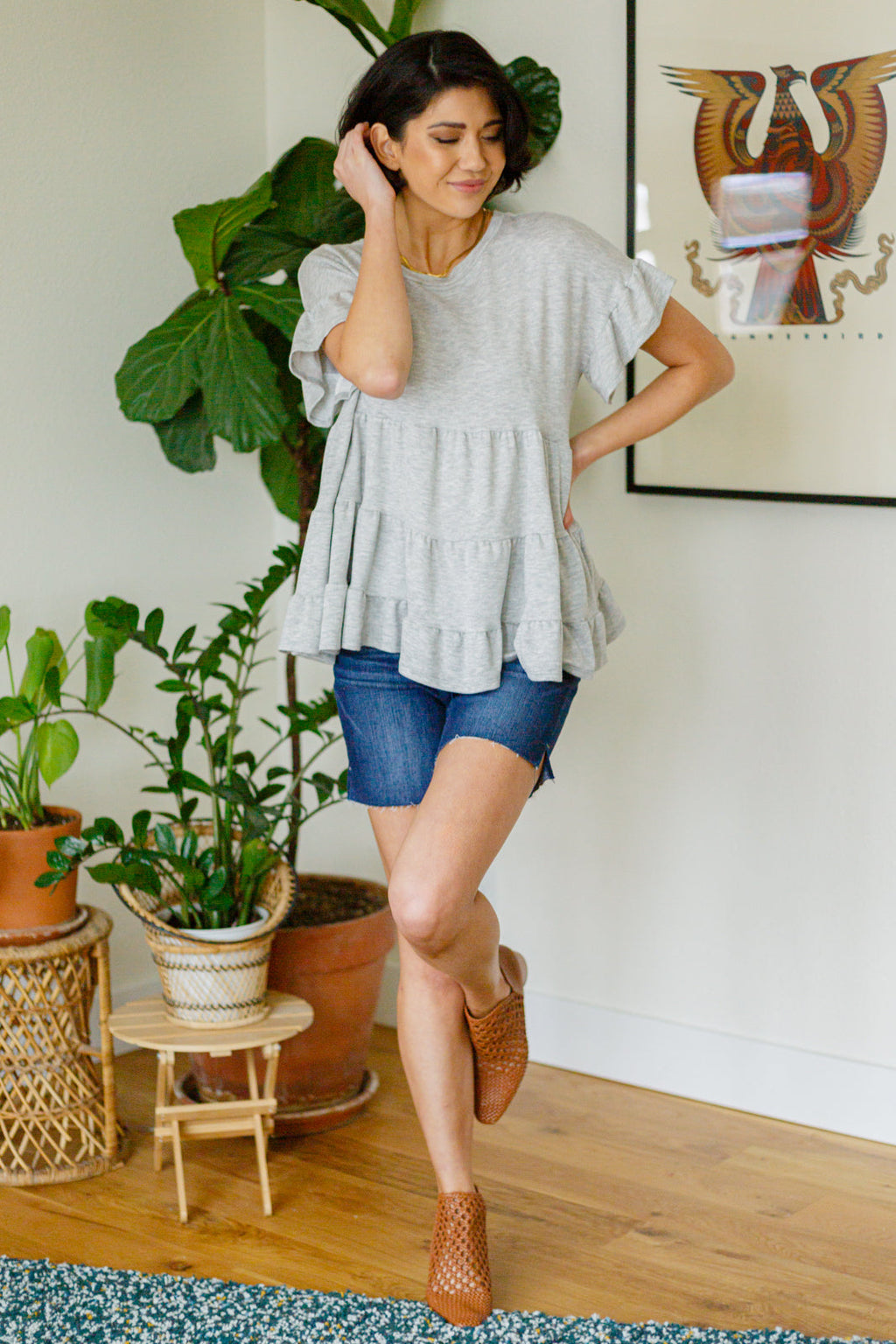 Hazel Blues® |  Endless Memories Tiered Babydoll Top