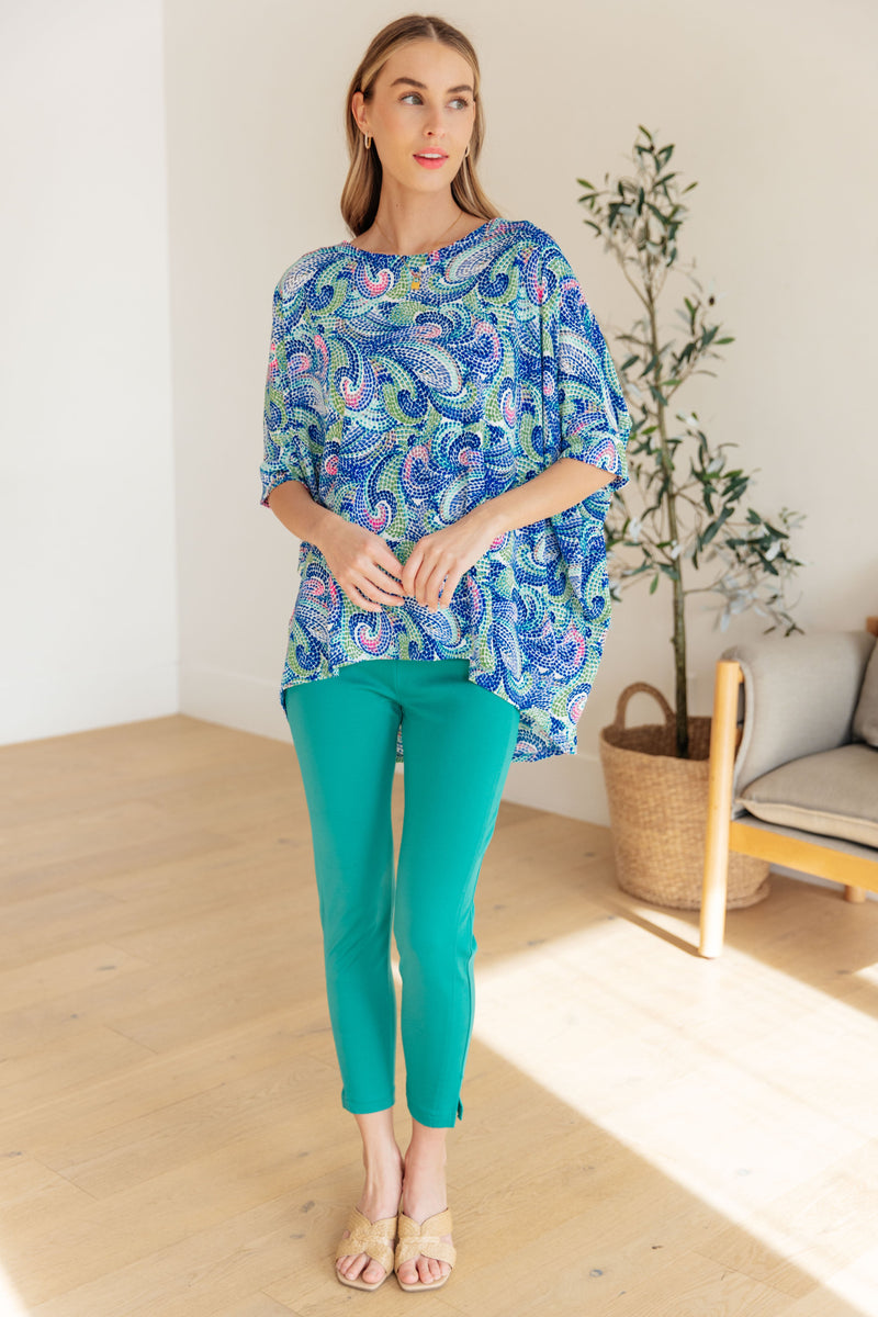 Hazel Blues® |  Essential Blouse in Painted Blue Mix