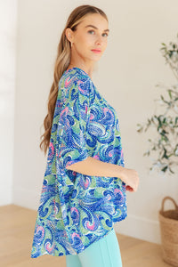 Hazel Blues® |  Essential Blouse in Painted Blue Mix