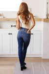 Hazel Blues® |  Estelle High Waist Thermal Straight Jeans