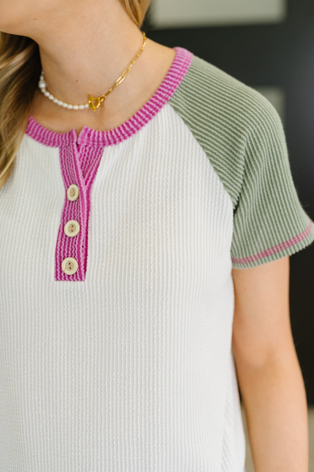 Hazel Blues® |  Everyday Envy Cable Ribbed Knit in Light Olive