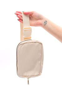 Hazel Blues® |  Everywhere I Go Crossbody Belt Bag in Ivory