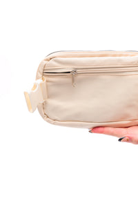 Hazel Blues® |  Everywhere I Go Crossbody Belt Bag in Ivory