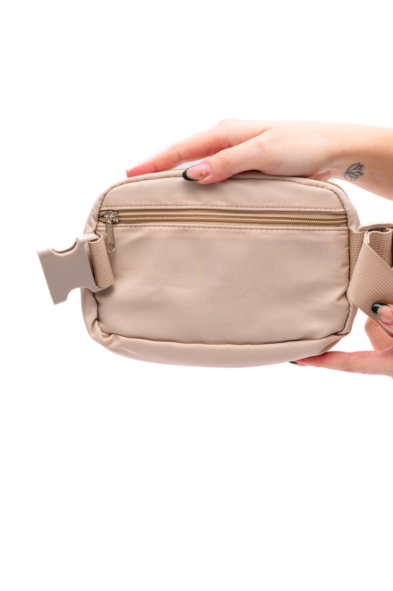 Hazel Blues® |  Everywhere I Go Crossbody Belt Bag in Khaki