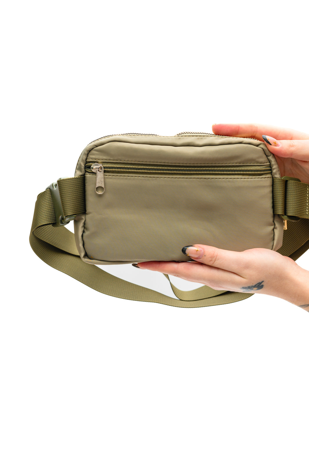 Hazel Blues® |  Everywhere I Go Crossbody Belt Bag in Olive