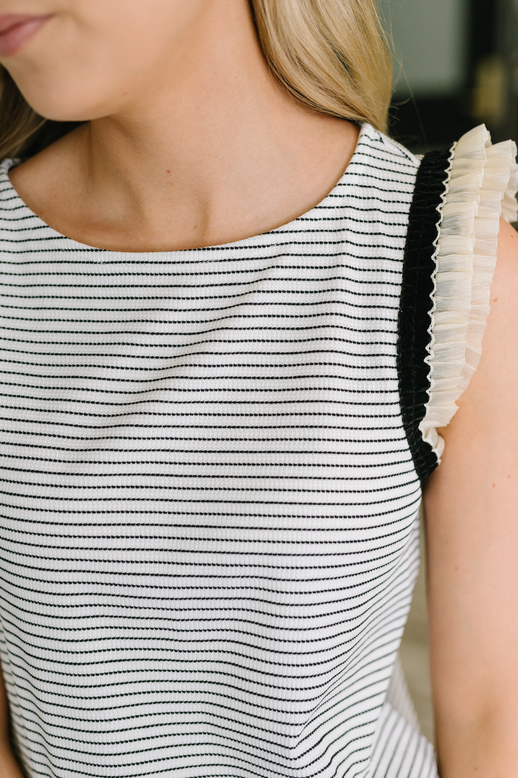 Exceeding Expectations Ruffled-Sleeve Blouse