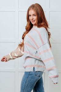 Hazel Blues® |  Exceptional Thought Striped Patchwork Sweater