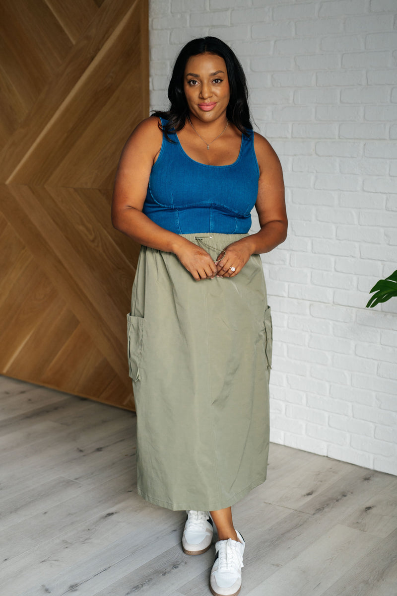 Hazel Blues® |  Explain It Away Cargo Skirt