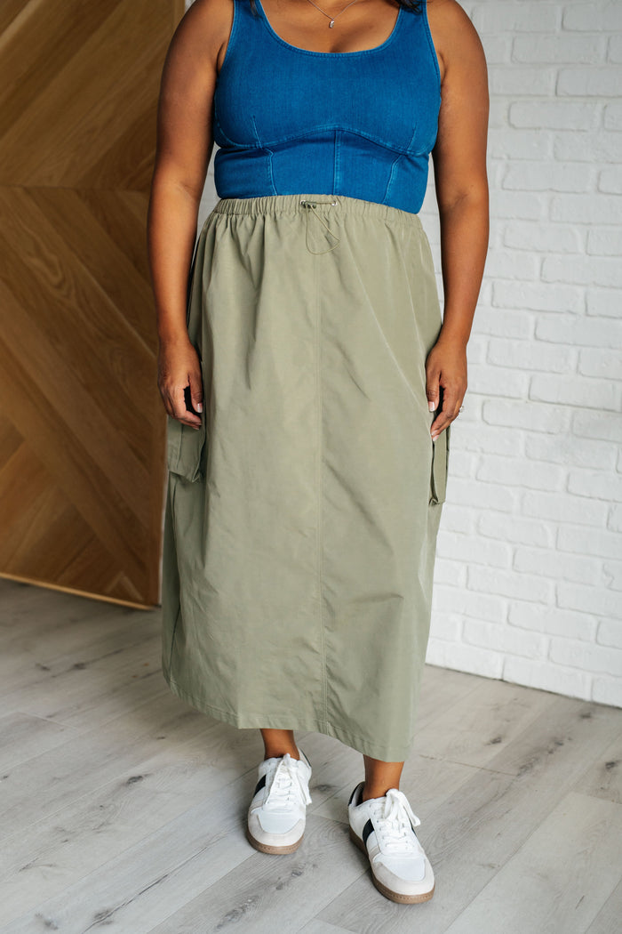 Hazel Blues® |  Explain It Away Cargo Skirt