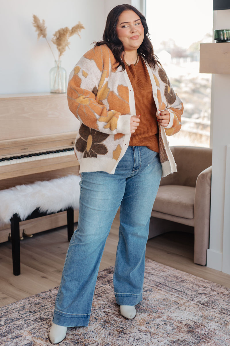 Hazel Blues® |  Lotta Love Knitted Sweater Top in Rust