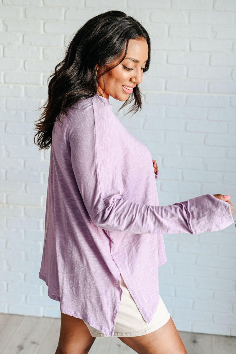 Hazel Blues® |  Face It Together Step Hem Pullover