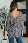Hazel Blues® |  Falling in Deep Crinkle Woven Blouse Dune Grey
