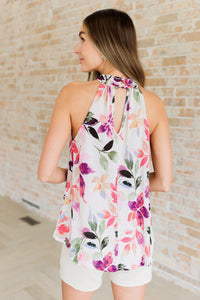 Hazel Blues® |  Feeling Lovely Floral Halter Blouse