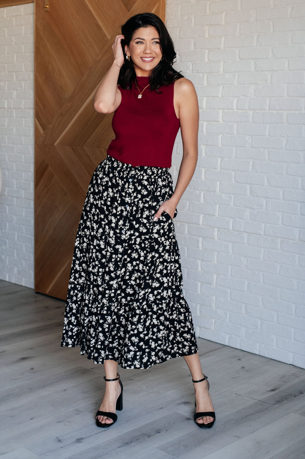 Hazel Blues® |  Fielding Flowers Floral Skirt