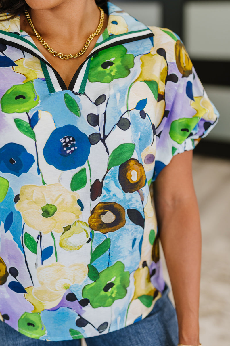 Hazel Blues® |  Fielding Questions Floral Top