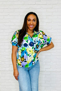 Hazel Blues® |  Fielding Questions Floral Top