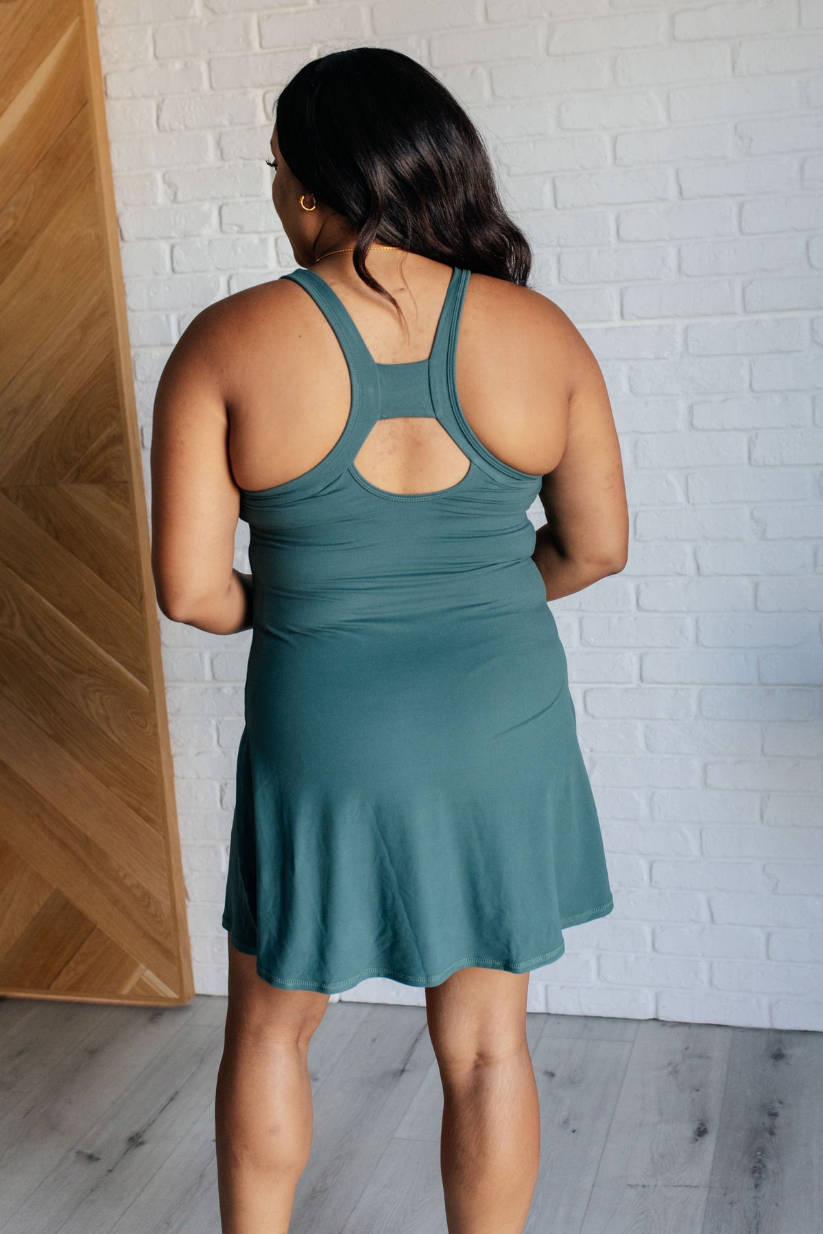 Hazel Blues® |  First Serve Dress in Everglade Green