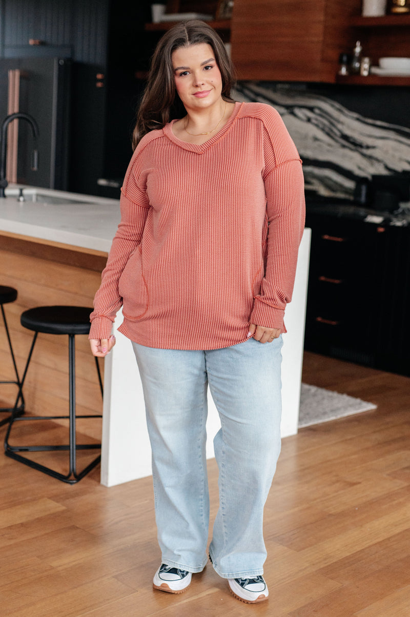 Hazel Blues® |  First and Foremost Rib Knit Top