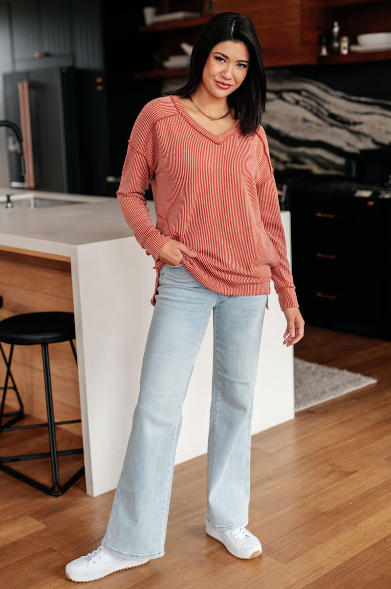 Hazel Blues® |  First and Foremost Rib Knit Top