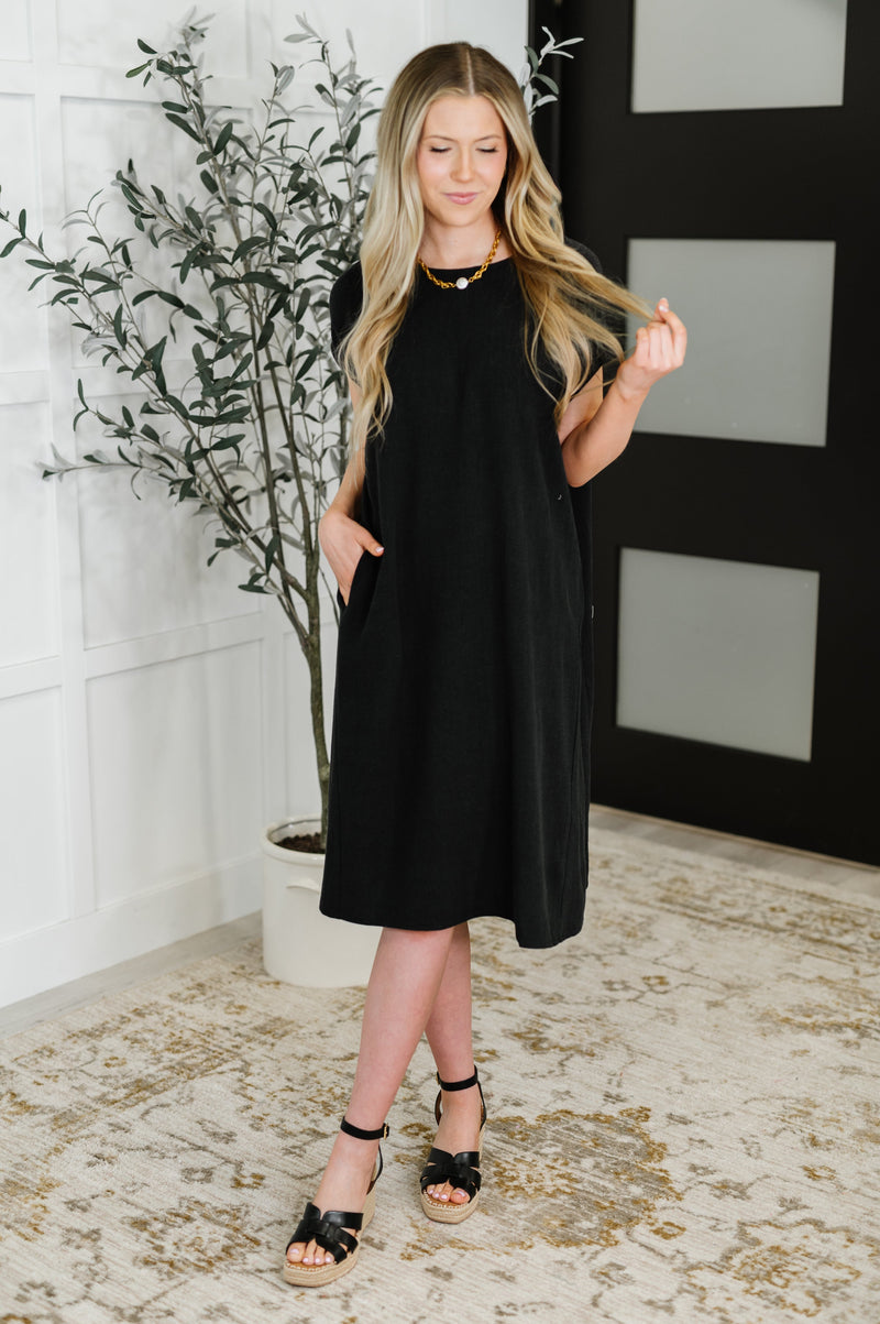 Hazel Blues® |  Flatter Me Later Relaxed Dress in Black
