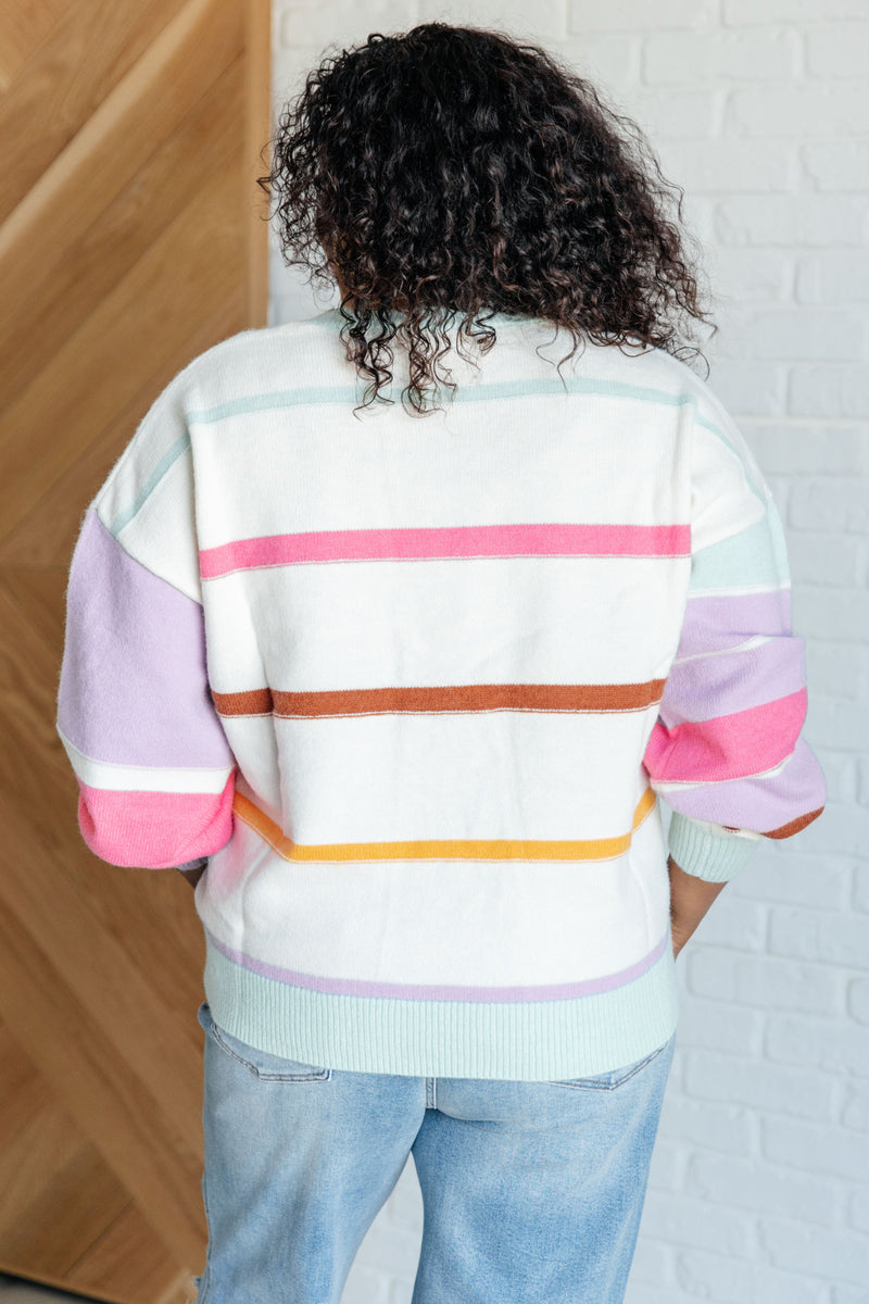 Hazel Blues® |  Flawless Features Striped Sweater