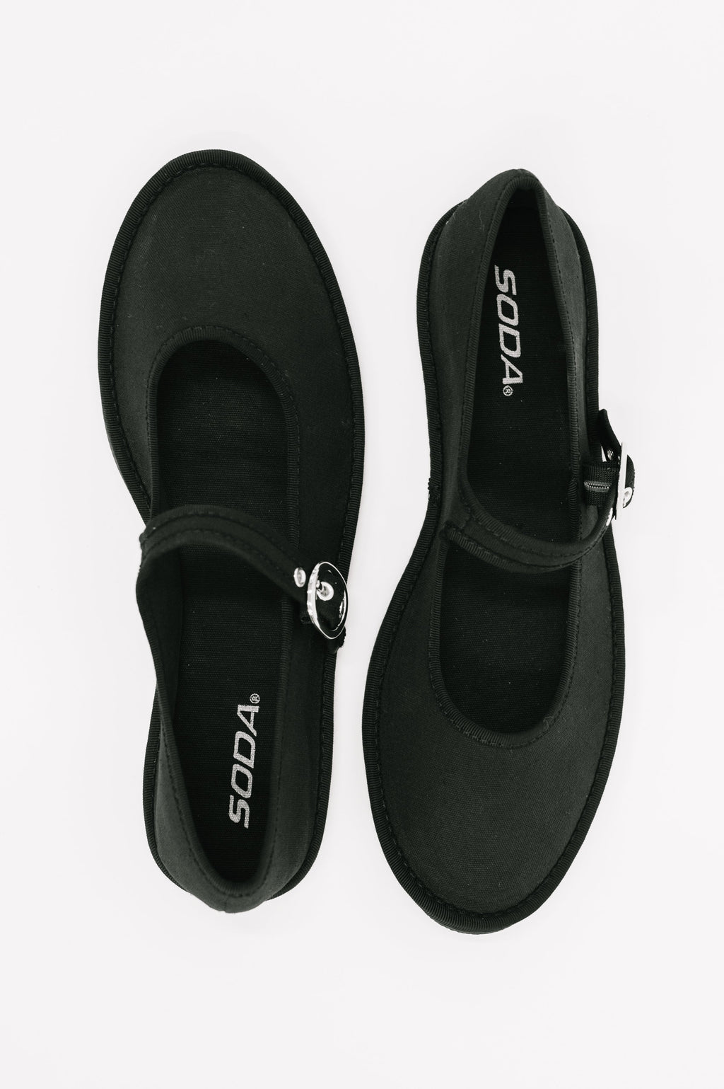 Hazel Blues® |  Fleta Buckle Flats in Black