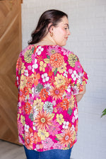 Hazel Blues® |  Flit About Floral Top in Pink