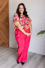 Hazel Blues® |  Flit About Floral Top in Pink