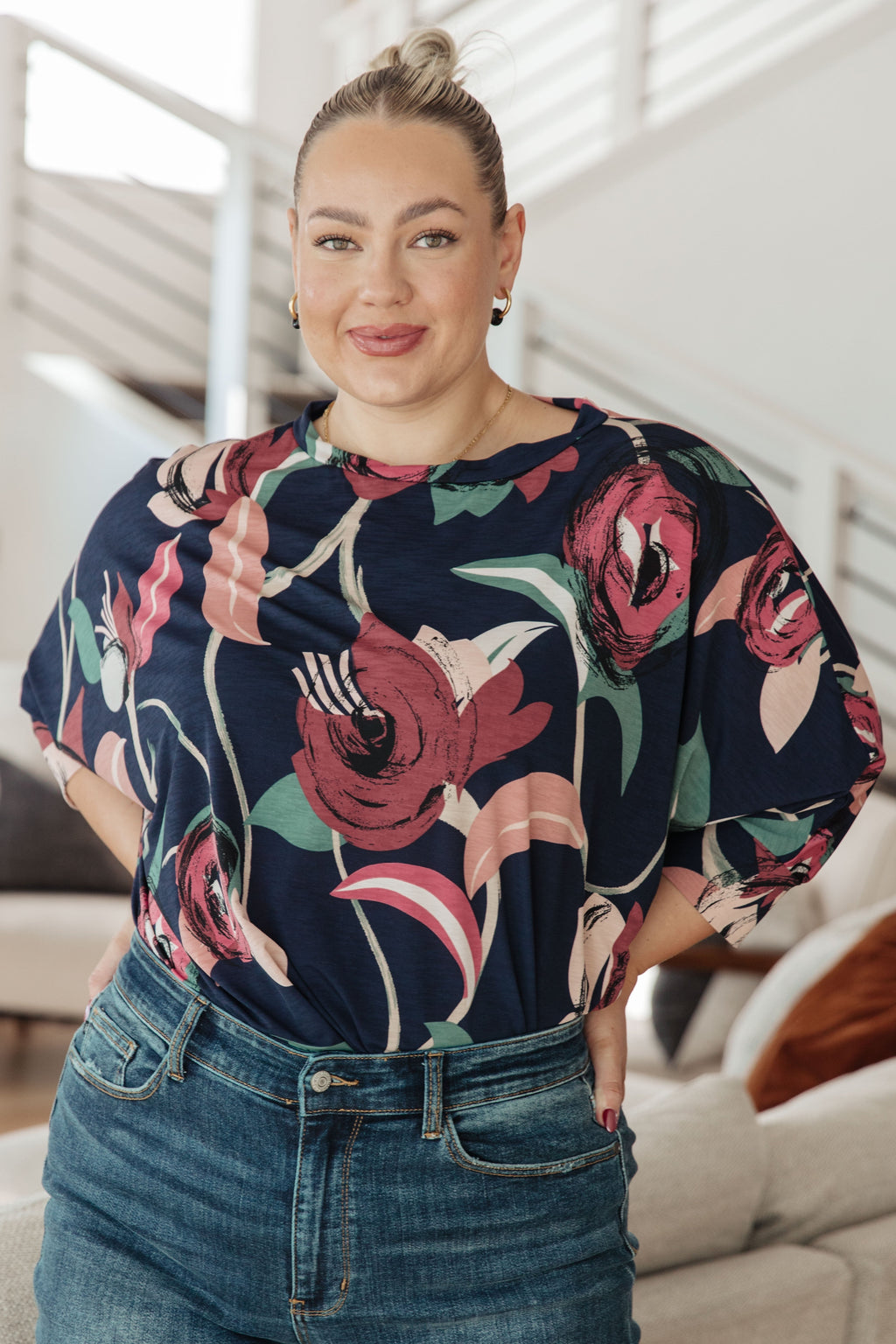 Hazel Blues® |  Float On Floral Top