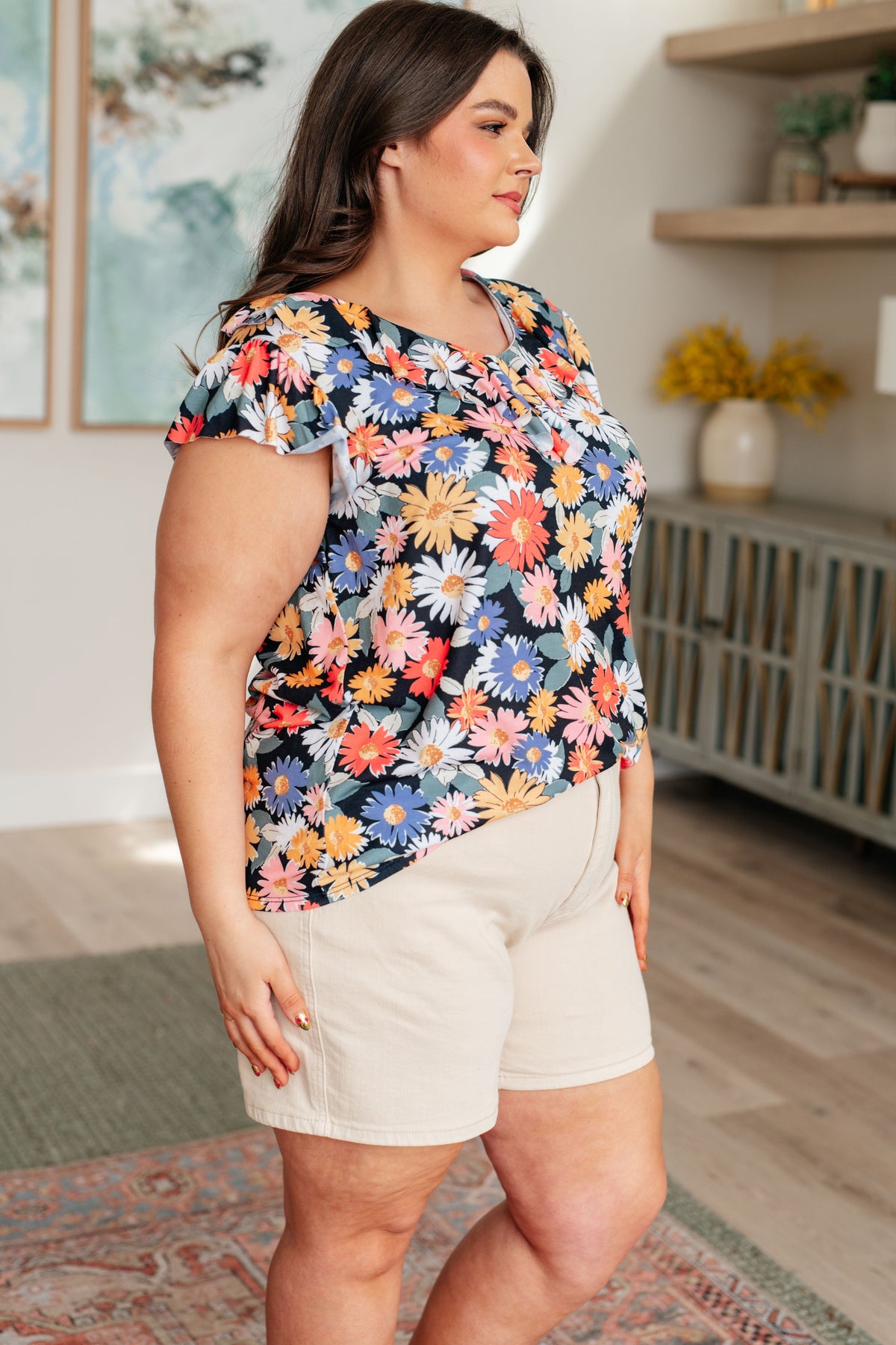 Hazel Blues® |  Flower Power Floral Top