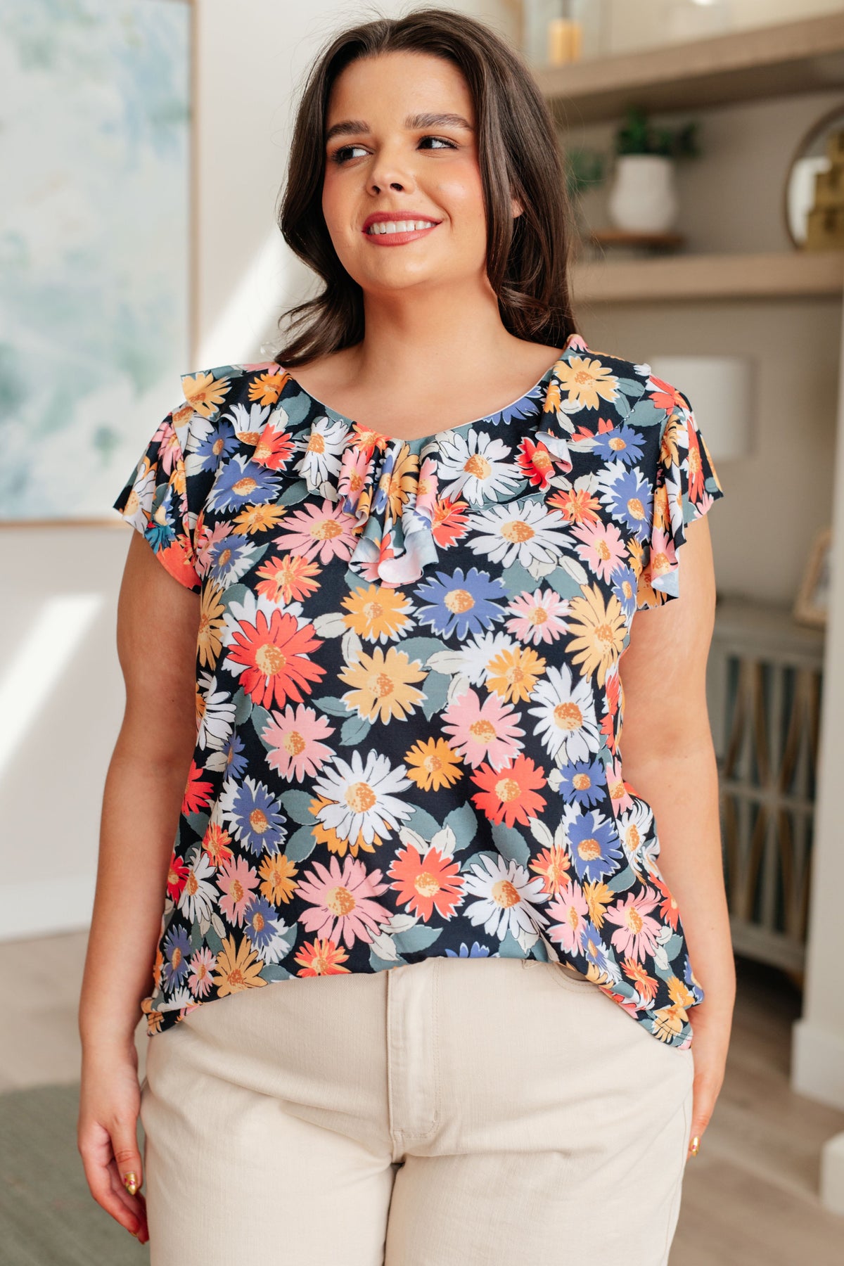 Hazel Blues® |  Flower Power Floral Top