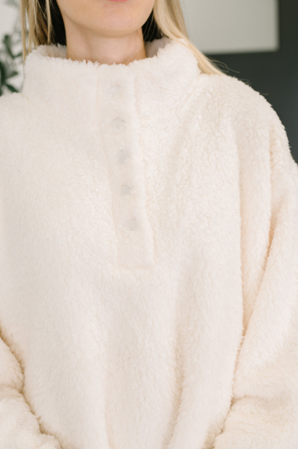 Hazel Blues® |  Fluffy Flurry Snap Button Pullover