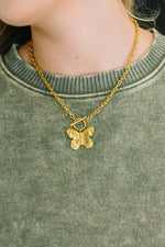 Hazel Blues® |  Flutter & Shine Butterfly Pendant Necklace in Gold