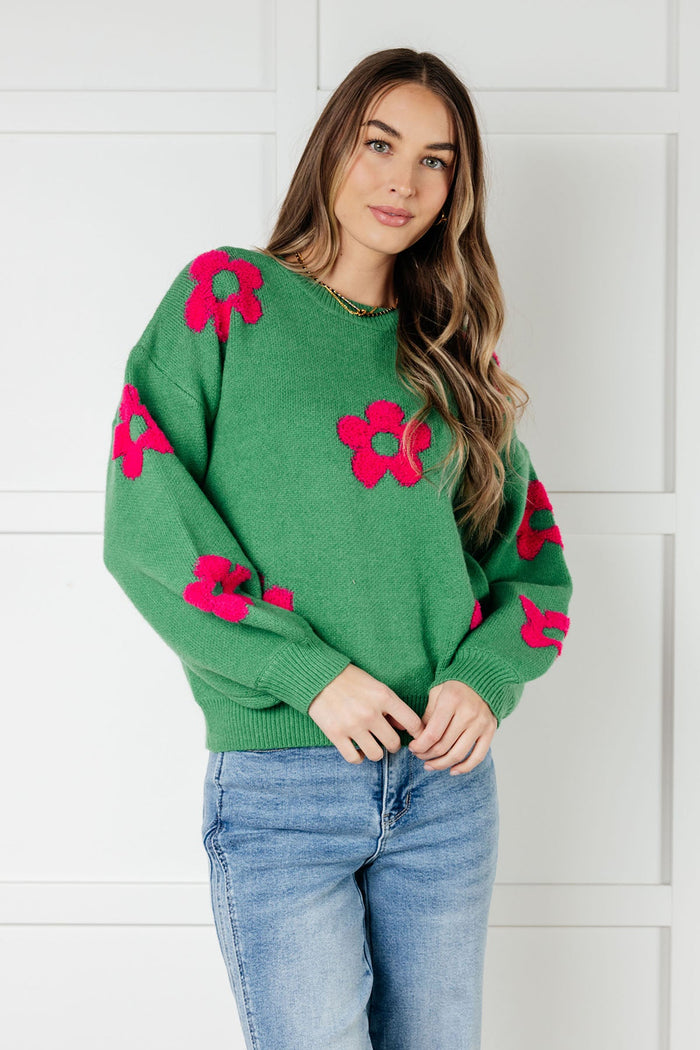 Hazel Blues® |  Follow Your Heart Drop Shoulder Sweater