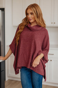 Hazel Blues® |  Forgive Me Cowl Neck Poncho